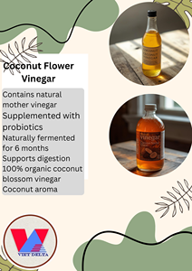 Vinaigre de fleurs de coco biologique de haute qualité 250ml - Marque Vietdelta Durée de conservation de 5 ans Modèle de vacances - Product Image 2