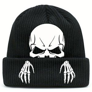Bonnet ajustable en acrylique jacquard personnalisé pour homme et femme, imprimé numériquement, chaud et décontracté, idéal pour l'Halloween et l'hiver – Vente en gros - Product Image 3