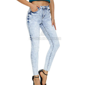 Pantalones Vaqueros de Mujer de Diseño Nuevo y Personalizado, de Alta Calidad, Color Sólido, Cómodos - Product Image 4