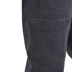 Men's Dark Gray <b>Cargo</b> Pants Straight Leg Canvas Workwear Style Multiple Pockets Mid Waist Breathable Autumn Wear - Product Image 3