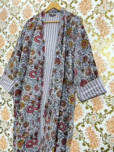 Animal Print Velvet Kimono Robe Warm Boho <b>Cardigan</b>-100% Cotton Quick Dry & Breathable - Product Image 6