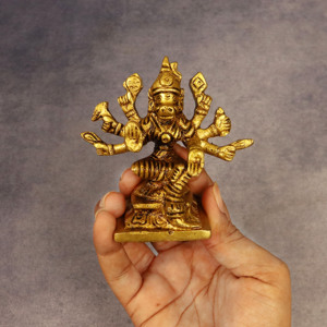 Figura de Amán de Varahi en Latón Chapado en Oro, Estatua Religiosa Pulida, Adorno Decorativo para el Hogar - Product Image 5