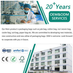 Bolsa de Yute de Fibra Verde de Alta Resistencia, Bolsa Reutilizable Ecológica para Tiendas Minoristas - Product Image 2