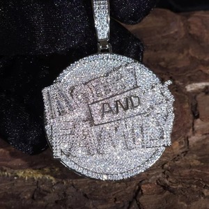 Luxury Iced Moissanite <b>Initial</b> Hip Hop Alphabet Letter Custom Name Charm <b>Pendant</b> Sterling <b>Silver</b> 18K Gold Plated Jewelry for Men - Product Image 6