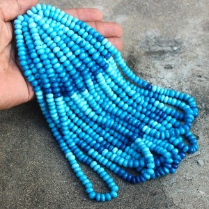 Natural Shaded Blue Candy <b>Opal</b> Rondelle Beads 7 to 8mm Blue <b>Opal</b> Gemstone Beads For Jewelry Making DIY Bracelet <b>Necklace</b> Craft - Product Image 5