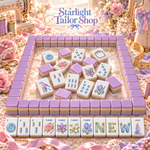 160 tuiles de Mahjong américaines en acrylique à quatre couches avec marquages clairs, ensemble de Mahjong occidental violet pastel rose pour soirée entre filles, cadeau - Product Image 4