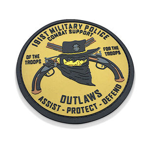 Parches 3D Circulares de Goma con Relieve 3D para Coser, Estilo Outlaws, Protección y Defensa - Product Image 3