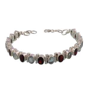 Pulsera de tenis de plata de ley 925 con amatista morada, venta al por mayor, piedra preciosa para sanación espiritual, exportación de joyería de Jaipur, India - Product Image 3