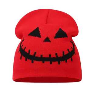 Custom Made Halloween Pumpkin Face Beanie Hat Unisex Adult <b>Winter</b> <b>Cap</b> Party Costume Accessory - Product Image 6