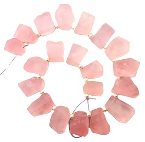 Pierres précieuses en Quartz Rose naturel non poli, foret supérieur rugueux, fabrication de bijoux, Collection de pierres roses, coupe de Style - Product Image 1