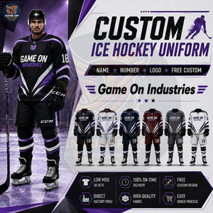 Maillot et pantalon de hockey sur glace respirants avec impression personnalisée du nom et du numéro de l'équipe, fournisseur OEM ODM, uniforme de hockey sur glace sublimé - Product Image 5