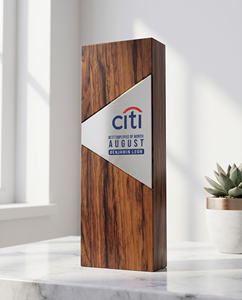 Artful Custom Acrylic with Wooden <b>Trophy</b> Award Cheap High Quality Color Printing Logo Shield Plates Best Selling Business - Product Image 3