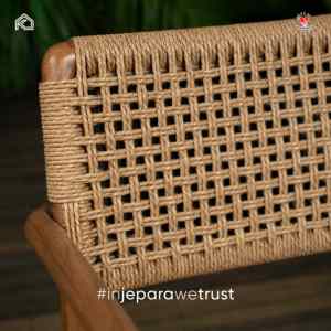 Silla de Comedor de Hotel Boutique, Hecha a Mano, de Madera de Teca Sólida, Ratán Natural, Diseño Escandinavo, Lujosa, Comercial, Duradera, para Restaurante, Exterior - Product Image 2