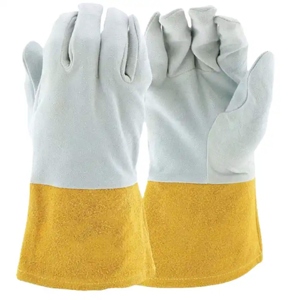 Vêtements de travail réfléchissants de sécurité, gants en cuir de vachette de qualité supérieure pour la lutte contre les incendies, le barbecue, la soudure - Product Image 1