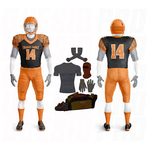 ชุดยูนิฟอร์มอเมริกันฟุตบอลแบบมืออาชีพ พร้อมโลโก้ทีมสั่งทำ ขนาด XL ชุดกีฬาจากโรงงานโดยตรง ผู้ผลิต OEM/ODM แพ็คเกจข้อเสนอพิเศษ - Product Image 1