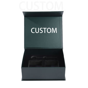 Premium Eco-Friendly Recycled Materials Green Magnetic Perfume <b>Box</b> Custom Logo Embossed Sponge Insert UV Coating Rigid Cardboard - Product Image 3