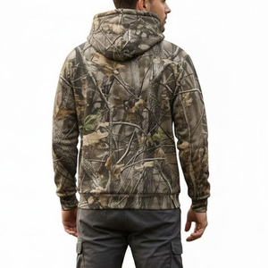 Vente en gros de sweats à capuche de chasse pour hommes de haute qualité, imprimés par sublimation avec un design camouflage, respirants, à manches longues - Product Image 2