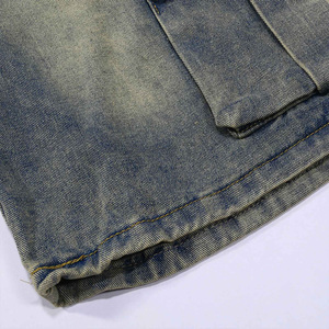 Pantalones Cortos de Mezclilla Rectos Bordados Drain Sports DS-MDS-1107, Logotipo Personalizado, Ropa Transpirable de Algodón, OEM, Exportación de Pakistán - Product Image 5