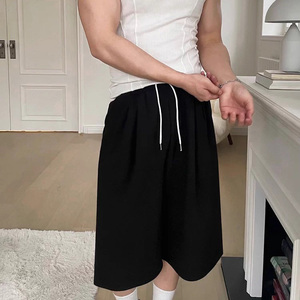 OEM/ODM Hot Selling Casual Mid Waist Baggy Long Shorts 100% Cotton Solid Color Breathable Quick Dry Hip Hop <b>Men</b> - Product Image 5