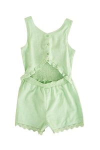 Body sin mangas verde menta para mujer con detalles de volantes y botones en la espalda - Product Image 1
