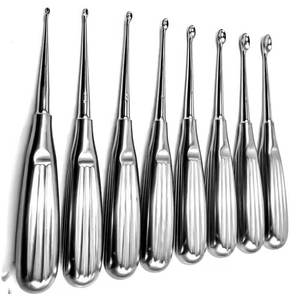 Juego de 8 Curetas Óseas Volkmann de Azicon, Instrumentos Quirúrgicos Ortopédicos para Curetaje, Kit de Desbridamiento con Curetas Ovaladas y Redondas - Product Image 6