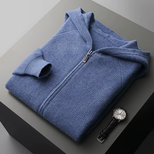 Pull en laine mérinos 100% pour homme, manches longues, col rond, doux, épais, tricot d'hiver respirant, dentelle, ODM, vente en gros - Product Image 3