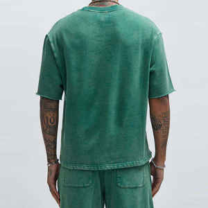 Nouvelle Tendance Été : Ensembles Shorts Homme 2 Pièces pour Extérieur, Manches Courtes, 100% Nylon Imperméable et Respirant, Couleur Unie Délavée à l'Acide - Product Image 2