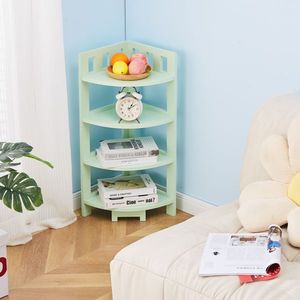 4-Tier Corner <b>Shelf</b> Wood Storage Stand Multipurpose <b>Small</b> Space Shelving <b>Unit</b> for Home Office Bathroom Wall Display <b>Shelves</b> - Product Image 5