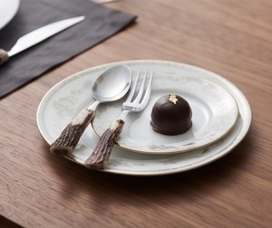 Juego de Cubiertos de Estilo Moderno con Mango de Asta de Ciervo, Cuchillo, Tenedor y Cuchara de Acero Inoxidable Duradero para Camping - Product Image 2