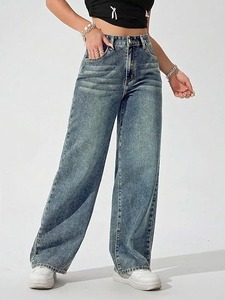 Women's Sexy Knee Length Denim Jeans-<b>Boot</b> Cut Mid Waist Vintage Style Cotton Material Multiple Colors - Product Image 3
