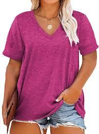 Camiseta de Verano con Cuello en V para Mujer, Moderna, Suave, Cómoda, Transpirable, de Alta Calidad - Product Image 4