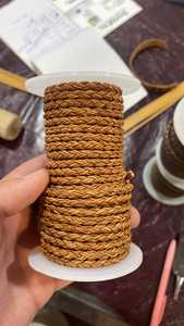 Genuine <b>Braided</b> Leather <b>Cord</b> Round Leather Lace for Jewelry Craft Bolo <b>Cord</b> DIY Accessories Bulk Supply - Product Image 3