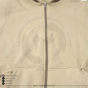 Sudadera con capucha personalizada de gran tamaño con cremallera, unisex, de algodón prémium, con bolsillo canguro, estilo urbano, OEM, lisa, para unisex - Product Image 3