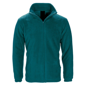 Chaqueta de Forro Polar Verde Oscuro para Hombre, Cierre Completo, Cuello Alto, Estilo Casual para Otoño, Corte Regular, Material de Poliéster - Product Image 2