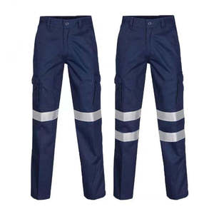 Custom Basic <b>Black</b> CE Certified Breathable Hi-Vis Safety <b>Pants</b> Waterproof Men High Visibility Reflective Tap Road Safety Workout - Product Image 1