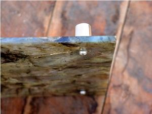 Plateau de service rectangulaire en labradorite naturelle polie, plateau de comptoir vintage en pierre artisanale avec résine époxy - Product Image 2