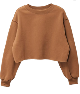 Wholesale SBEA IMPEX Girls' <b>Cropped</b> Hoodie Short Sleeve Fleece Sweatshirt Casual Oversized Pullover Simple Eco-Friendly OEM ODM - Product Image 4