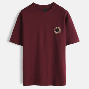 Camiseta Casual Personalizada con Estampado Puff y Lavado Ácido, 100% Algodón Jersey, Hombro Caído, Secado Rápido, Para Venta al Por Mayor - Product Image 3