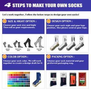 Chaussettes de fitness Custom Grip pour yoga, pilates et entraînement en salle de sport avec grip en silicone - Product Image 4