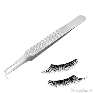 Pince à épiler professionnelle pour cils, à pointe fine, en acier inoxydable, avec manche imprimé, pour la beauté, avec logo personnalisé - Product Image 3