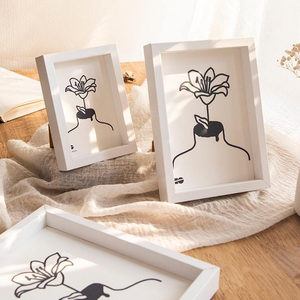 High Quality Antique Wooden Photo <b>Frame</b> with Stand UV Printing Custom Size Handmade Home Decoration - Product Image 4