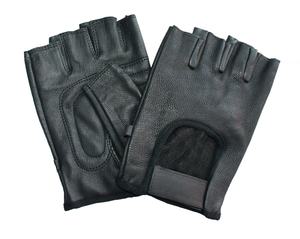 Gants de moto en cuir sans doigts Gants tactiques de sport avec demi-doigts durs - Product Image 4