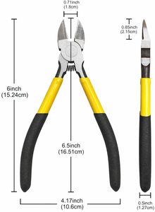 Precision Stainless Steel Flush Cutter 6.5 Inch <b>Wire</b> Cutting Pliers Spring Loaded Side Cutter for Jewelry <b>Craft</b> Electronics - Product Image 5