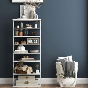 Étagère à chaussures blanche à 7 niveaux, double rangée, avec étagères réglables, anti-basculement, étroite, pour entrée et placard - Product Image 5