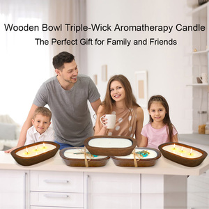 Tray-Shaped Wood Handmade Customized Shape Artistic Aromatherapy <b>Candles</b> Home Decoration Wholesale <b>Bulk</b> Orders - Product Image 5