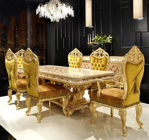 ชุดโต๊ะรับประทานอาหารไม้สักแกะสลักสไตล์ยุโรปสุดหรูหรา  รักษ์โลก เหมาะสำหรับโรงแรมและห้องรับประทานอาหารสุดหรู ผลิตในอินโดนีเซีย - Product Image 5