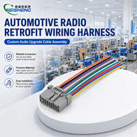 Arnés de Cableado para Estéreo de Auto RED WOLF con Conector de 12 Pines para Computadora de Motocicleta e Instalación de Radio para Automóviles