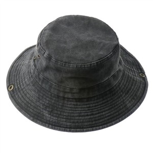 Chapeau Bob de Pêcheur Vintage en Coton Lavé Tendance avec Logo Brodé 3D, Bord Large, Style Rétro Vieilli, pour l'Extérieur, avec Cordon - Product Image 3