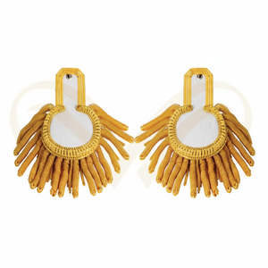 Épaulettes personnalisées OEM ODM à franges dorées, écussons d'épaule historiques en fil de soie pour uniformes de cérémonie - Product Image 5