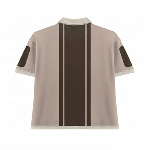 เสื้อเชิ้ตแขนสั้นผู้ชายแบบสปอร์ต ผ้าถักเนื้อแน่น ระบายอากาศได้ดี 170 GSM ผสมสแปนเด็กซ์ 10% โพลีเอสเตอร์ 90%  รับสกรีนโลโก้ตามแบบ OEM ODM - Product Image 2